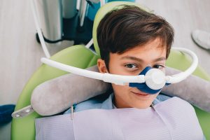 child asleep while at dentist